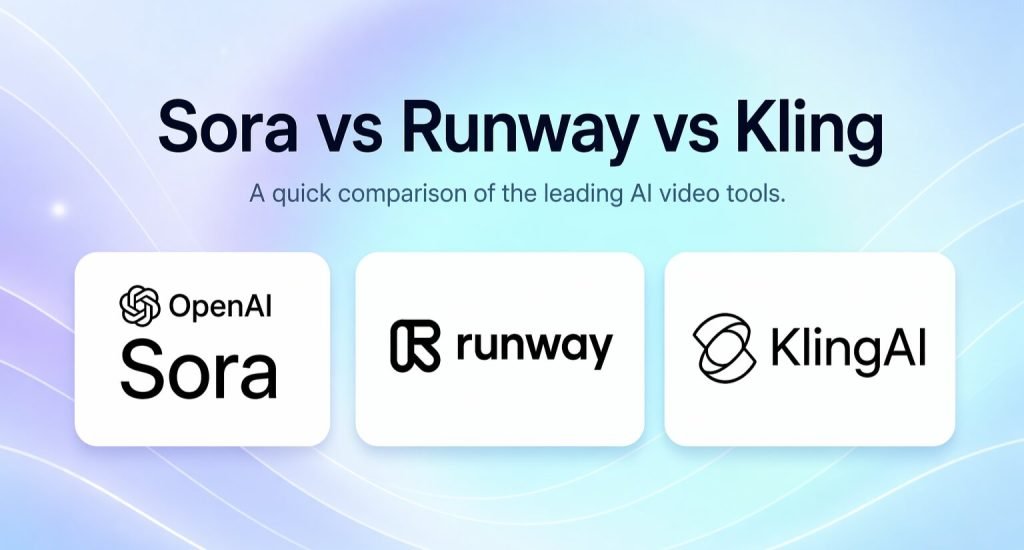AI video tools comparison infographic